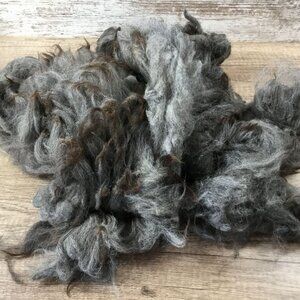 Gray Natural Alpaca Bird Nesting Crafting Fiber - 1 Gallon Bag Uncleaned